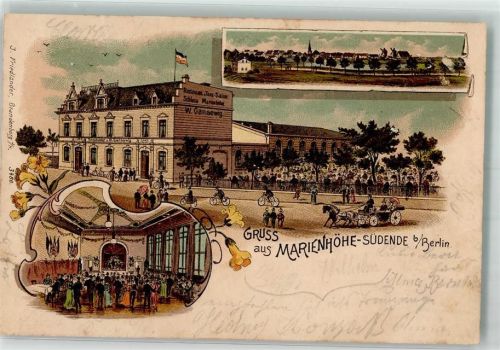 Tempelhof 1912 Gasthaus u.Tanz-Salon Schloß Marienhöhe Ballsaal