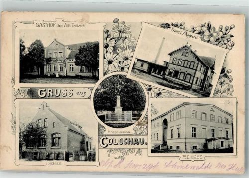 Kolochau Dampfmolkerei Gasthaus Troitzsch Schule Schloß Kriegerdenkmal