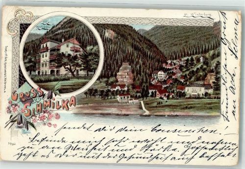 01814 O8320 Schmilka 1898 Lithographie Villa Waldfrieden