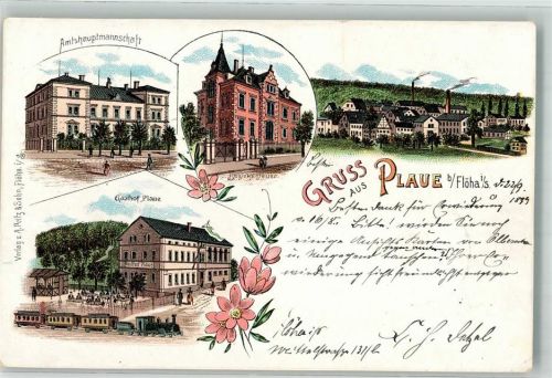 Plaue 1899 Amtshauptmannschaft Bezirkssteuer Gasthaus Plaue Eisenbahn