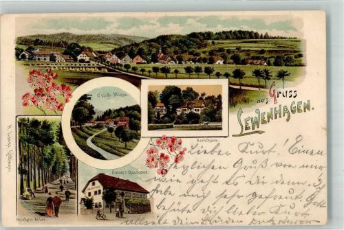 Levenhagen 1901 Spieks Mühle Buchen Allee Sauers Gasthaus Forsthaus