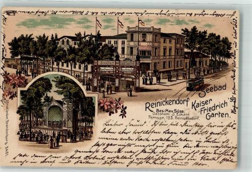 10115 W1000 Reinickendorf 1901 Lithographie Etablissement Kaiser Friedrich-Garten