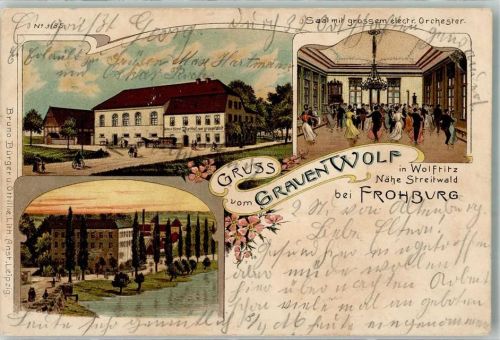 Frohburg 1905 Wolftitz Gasthaus Zum grauen Wolf Verlag Bruno Bürger & Ottilie