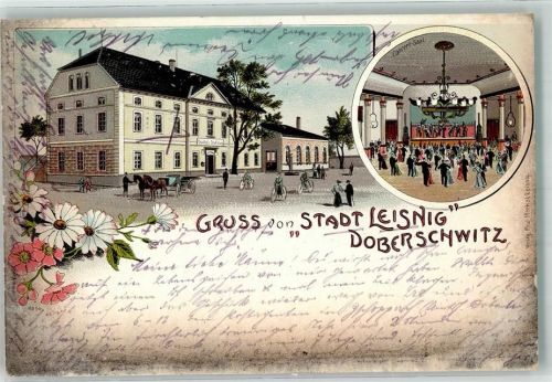 Doberschwitz 1903 Gasthaus Stadt Leisnig Ballsaal