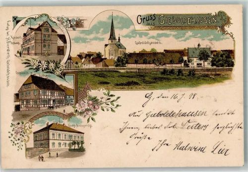 Gieboldehausen 1898 Kaiserl. Postamt Gemeinde Rathaus Kgl. Amtsgericht Kirche