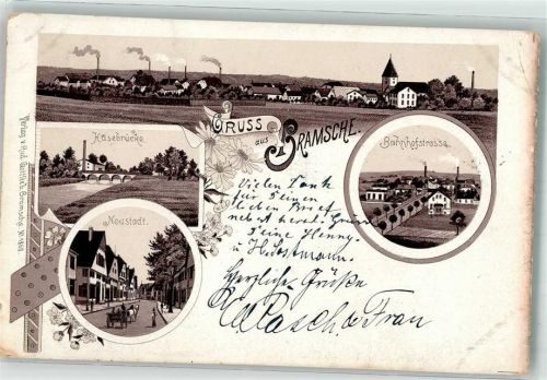 Bramsche 1908 Hasebrücke Neustadt Bahnhofstraße