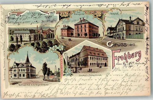Frohburg 1899 Schloss Rittergut Kgl. Amtsgericht Bahnhof Wettiner Hof Kriegerdenkmal Gasthaus Zum roten Hirsch