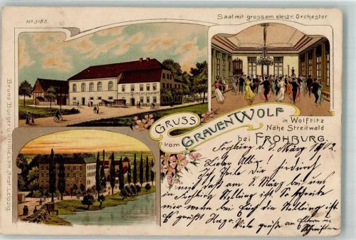 Frohburg 1902 Gasthaus Zum grauen Wolf Wolftitz Verlag Bruno Bürger & Ottilie