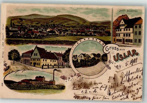 Uslar 1901 Hotel Deutsches Haus Zuckerfabrik Jörns Villen Hotel Bussilliar
