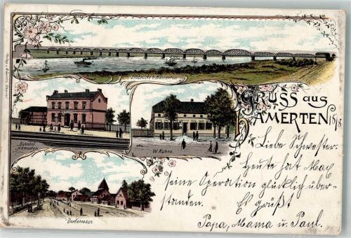 Hämerten 1898 Dorfstraße Bahnhof Elbbrücke