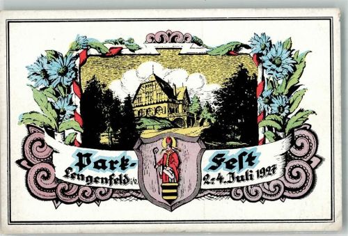 08485 O9802 Lengenfeld , Vogtl 1927 - Parkfest 1927 Wappen Bischof