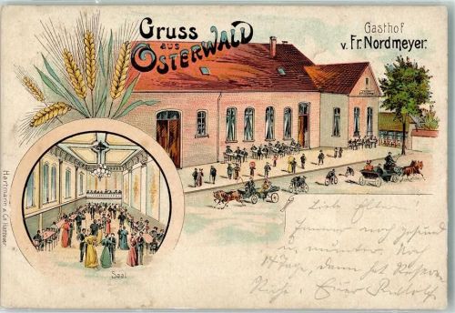 Osterwald 1902 Gasthaus Nordmeyer Ballsaal Gerstenhalme
