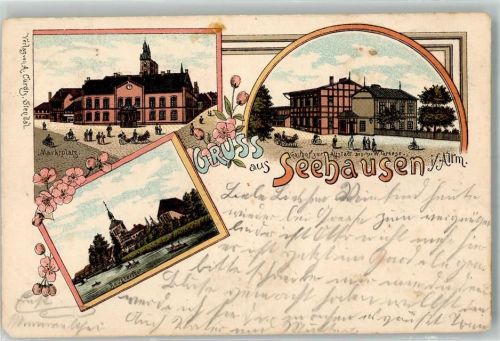 Seehausen 1901 Beugtertor Gasthaus zur Altstadt Marktplatz