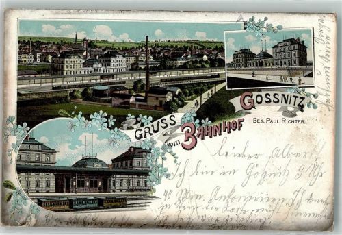 Gößnitz 1898 Bahnhof