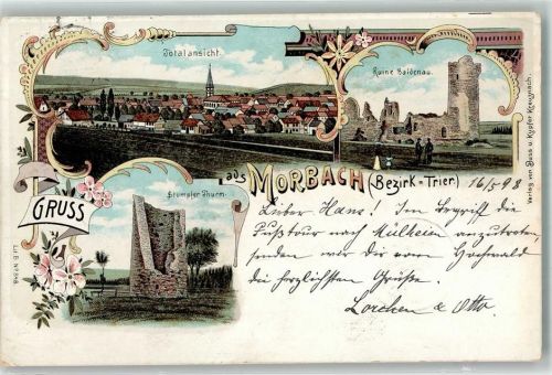 Morbach 1898 Ruine Baidenau Stumpfer Turm