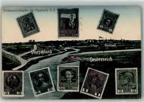 Myslowitz 1918 Dreikaiserreichsecke