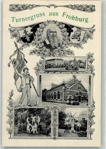 Frohburg Turnergruß Fahne Wappen Turnvater Jahn