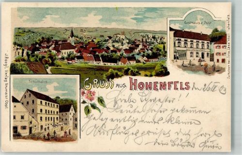 Hohenfels 1903 Schule Gasthaus zur Post