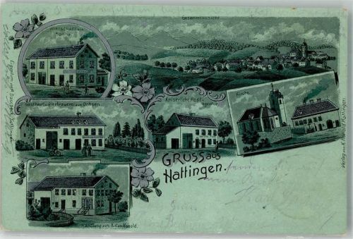 Hattingen 1902 Kaiserl. Post Gasthaus-Brauerei zum Ochsen Gasthaus zur Sonne