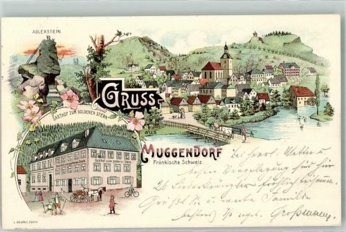 Muggendorf 1898 Adlerstein Gasthaus zum Goldenen Stern