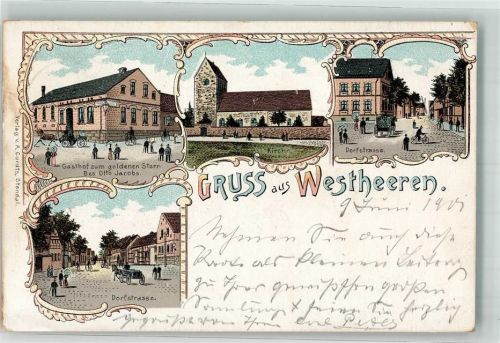 Heeren Westheeren Dorfstraße Gasthaus zum goldenen Stern Bahnpoststempel