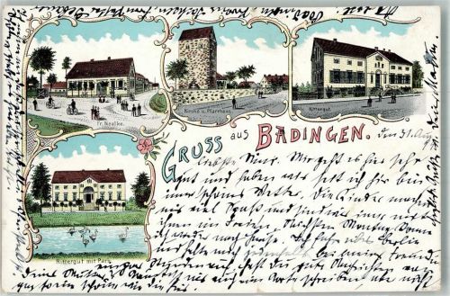 Badingen 1899 Rittergut Park Pfarrhaus