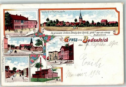 Bodenteich 1901 Marktplatz Stärkefabrik Villa Prösch Gasthaus Lange