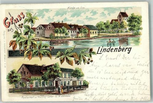 Lindenberg 1900 Dorfsee Gasthaus Lehmann
