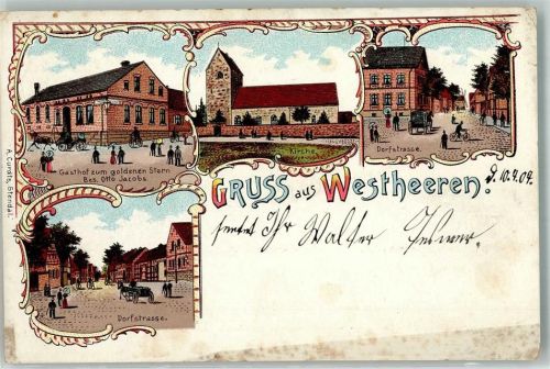 Heeren 1907 Westheeren Dorfstraße Gasthaus zum goldenen Stern