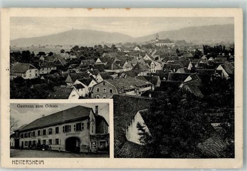 Heitersheim 1916 Gasthaus zum Ochsen Ortskirche