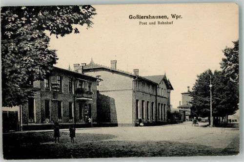 Goßlershausen 1918 Post u. Bahnhof