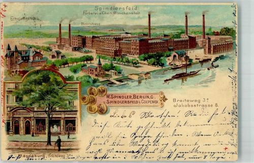 Köpenick 1900 Spindlersfeld Fäberei & Chem. Waschanstalt Erholungshaus