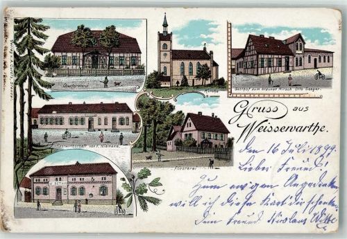 Weißewarte 1899 Oberförsterei Gasthaus Niemann Gasthaus zum braunen Hirsch