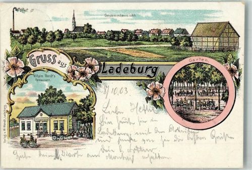 Ladeburg 1903 Gasthaus Wendt Gartenwirschaft