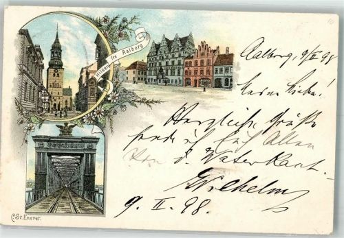 Aalborg 1898 Lithographie
