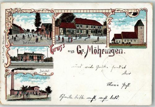 Möringen 1899 Gross Möringen Bahnhof Molkerei Dorfstraße Gasthaus Reinecke