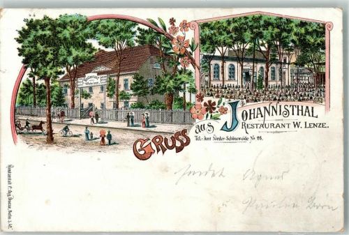 Niederschöneweide 1898 Gasthaus Johannisthal Gartenwirtschaft
