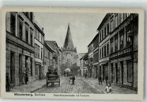 Münsterberg i Schl Patschkauerstraße mit Torturm
