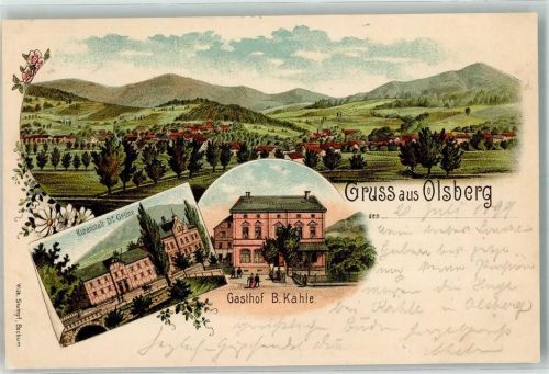 Olsberg 1899 Kuranstalt Dr. Grüne Gasthaus Kahle