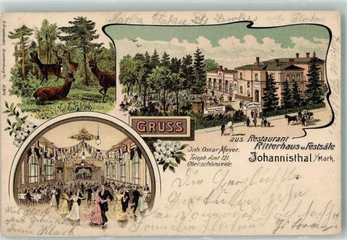 10115 O1197 Johannisthal 1904 Lithographie Wildwiese Gasthaus Ritterhaus Ballsaal