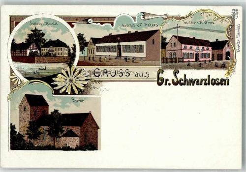 Groß Schwarzlosen Schloß v. Borstell Gasthaus Peters Gasthaus Wiere