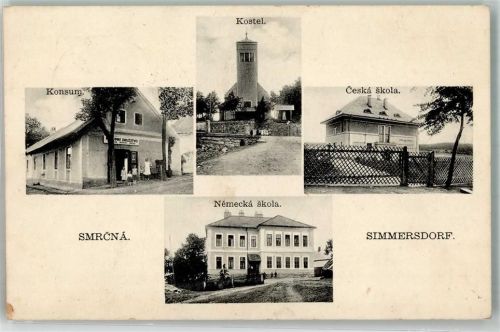 Smrcná Schule Kirche Konsum