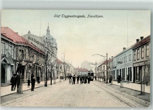 Trondheim Olaf Trygvesönsgade Straßenbahn Fahrrad