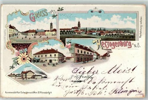 Herzogenburg 1900 Stiftstaverne Rathausplatz Bahnhof