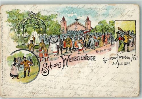 Weißensee 1904 Sommer-Freuden-Fest 1897 Der Hochzeitszug