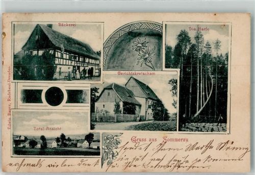 Sommerau 1919 Bäckerei Gerichtskretscham Die Harfe