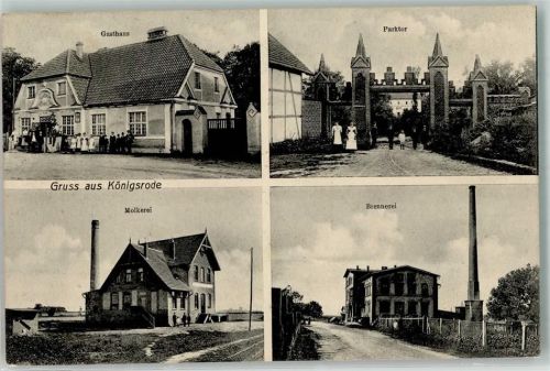 Königsrode Krolikowo 1910 - Gasthaus Molkerei Brennerei Parktor