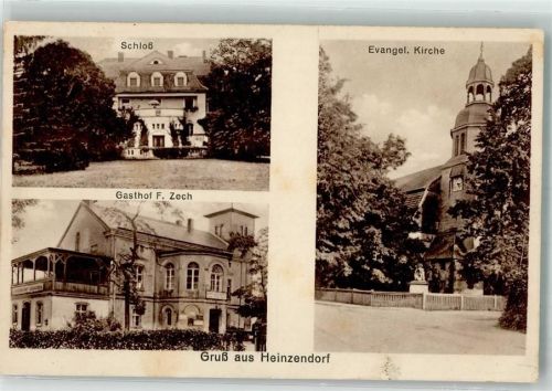 Hranice nad Morave Heinzendorf Schloss Gasthaus F. Zech Ev. Kirche Eichtal über Oppeln