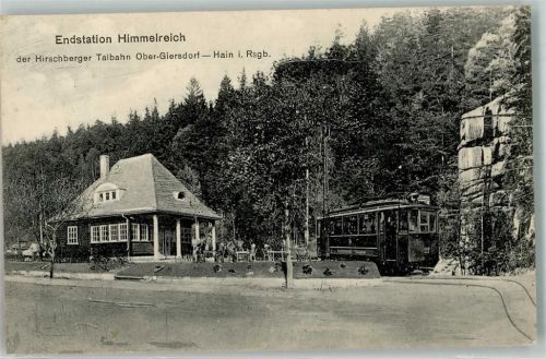Giersdorf 1917 Endstation Himmelreich Hirschberger Talbahn Ober-Giersdorf Straßenbahn