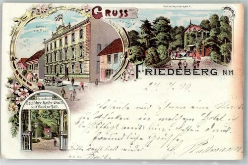 Braunsfelde 1899 Hotel zur Post Deutscher Kaiser Garten